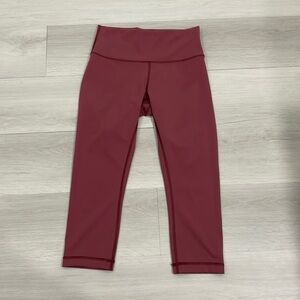 Lululemon Athletica Wunder Under High Rise Crop in Misty Merlot